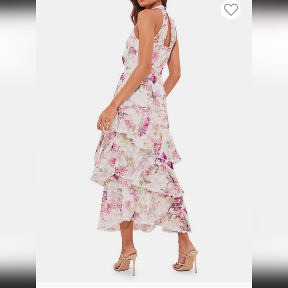 Lipsy Natalia Tiered Halter Dress - Picture 2 of 13